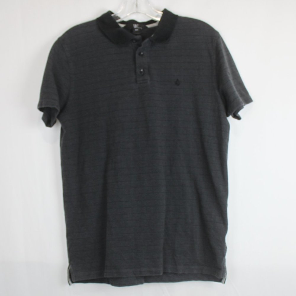Volcom Medium Short Sleeve Charcoal Polo